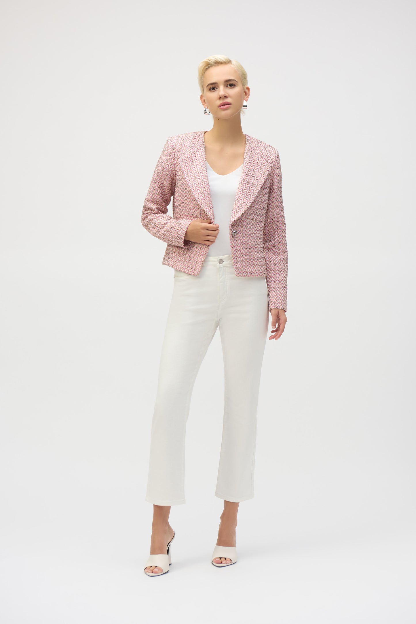 Boucle Woven Boxy Blazer
