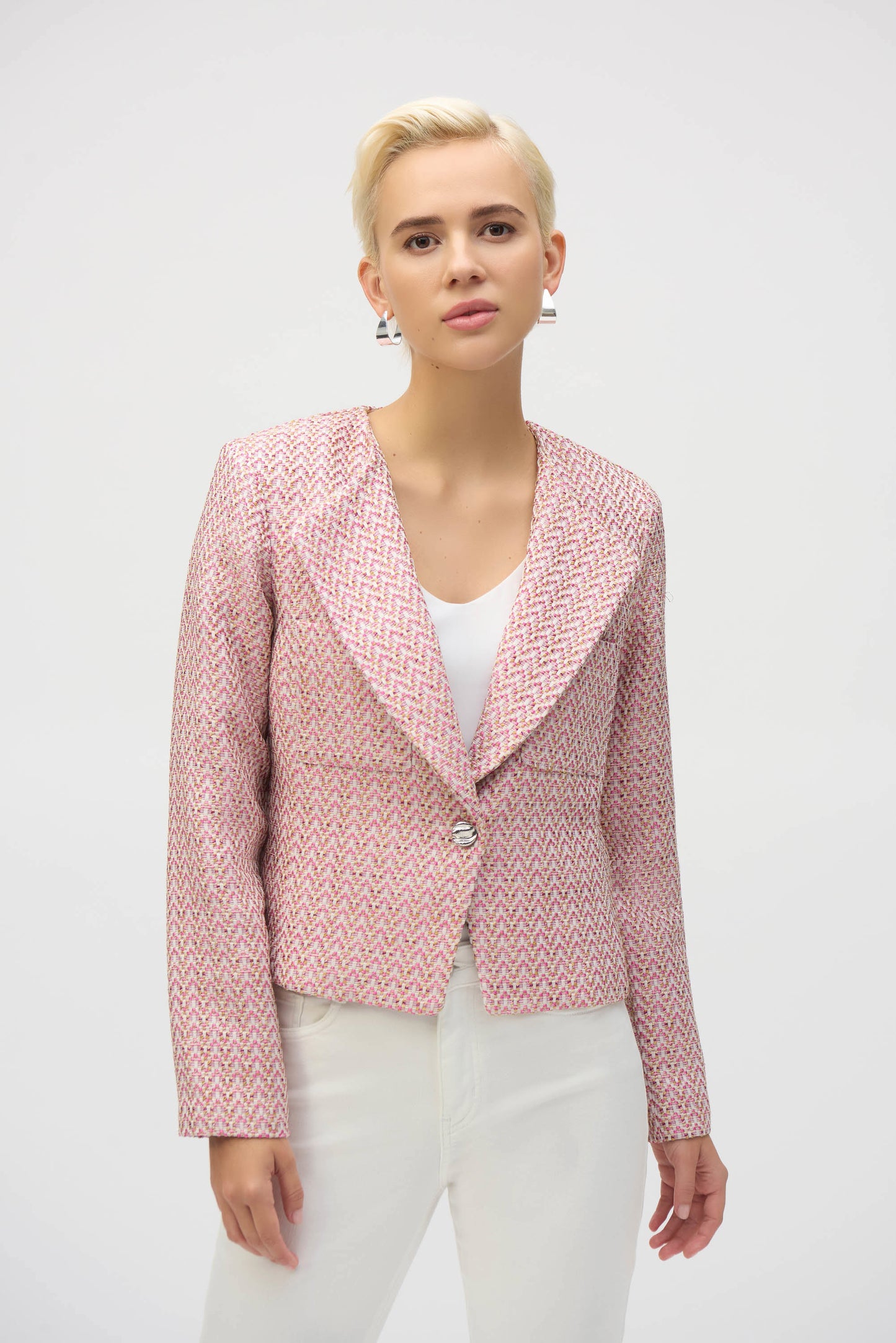 Boucle Woven Boxy Blazer