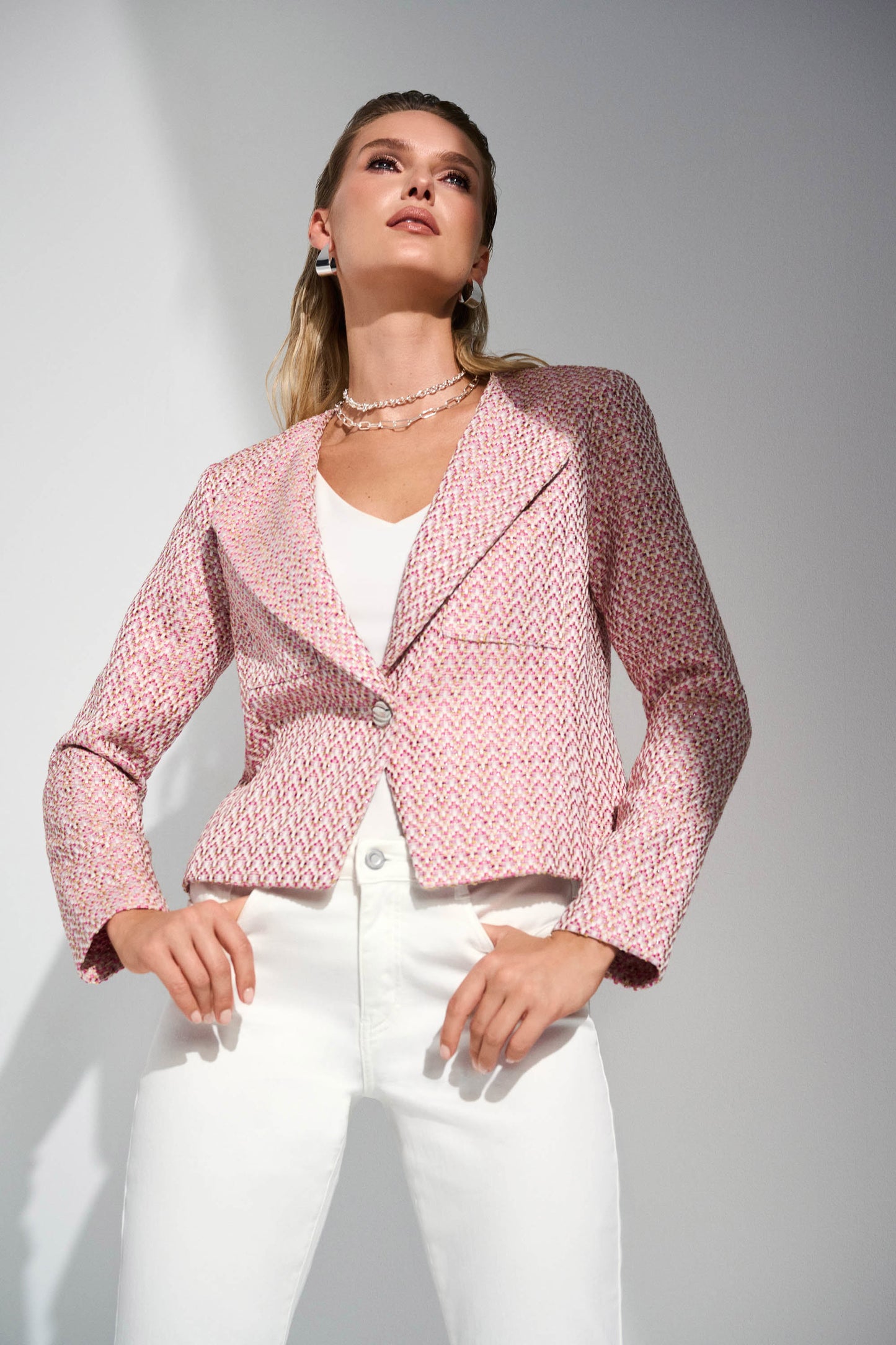 Boucle Woven Boxy Blazer