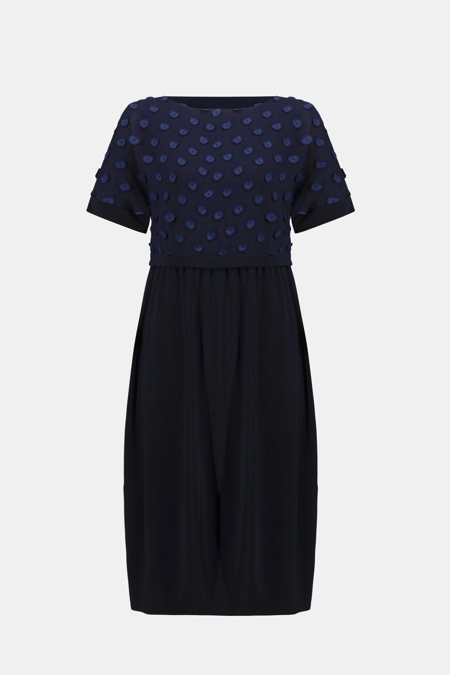 Silky Knit Dot Cocoon Dress