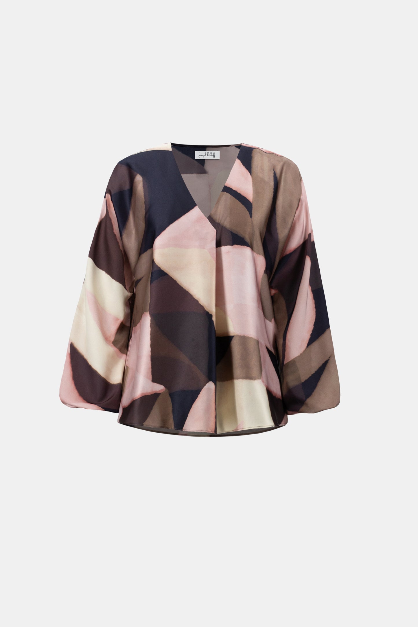 Geometric Print Satin Top
