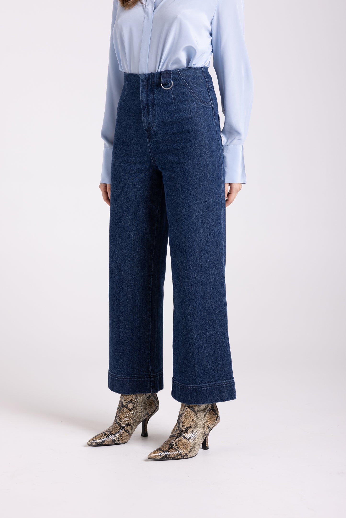 7/8th Denim Wide Leg Pant