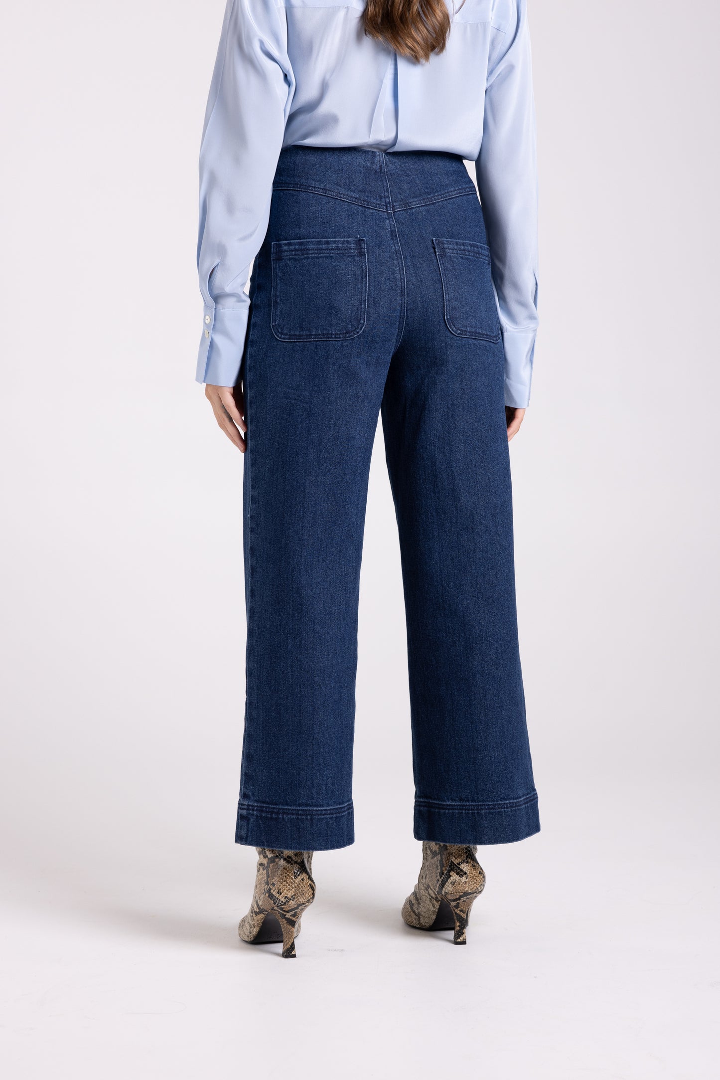 7/8th Denim Wide Leg Pant