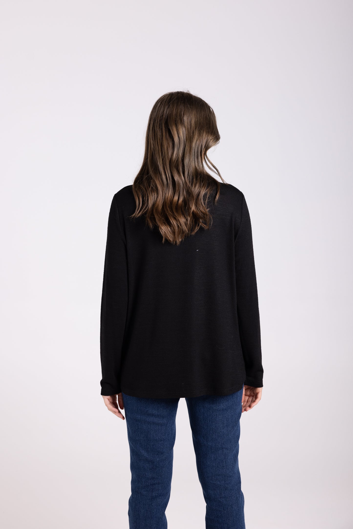 Keyhole Top with Knit Back
