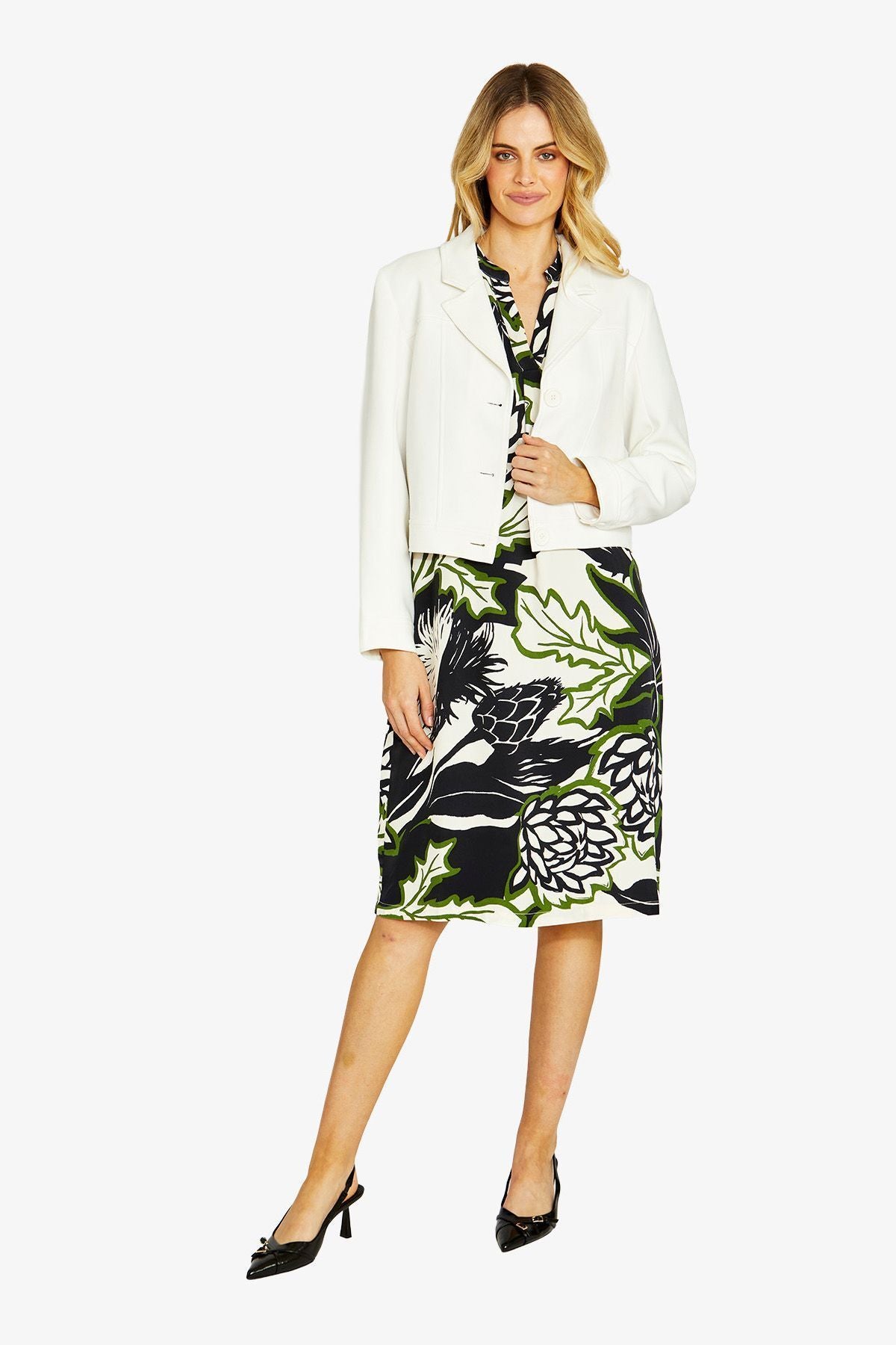 Abstract Floral Shift Dress