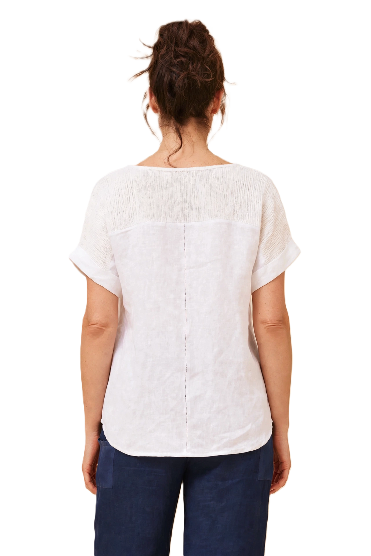 Mesh & Linen Top