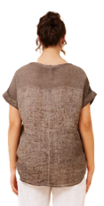 Mesh & Linen Top