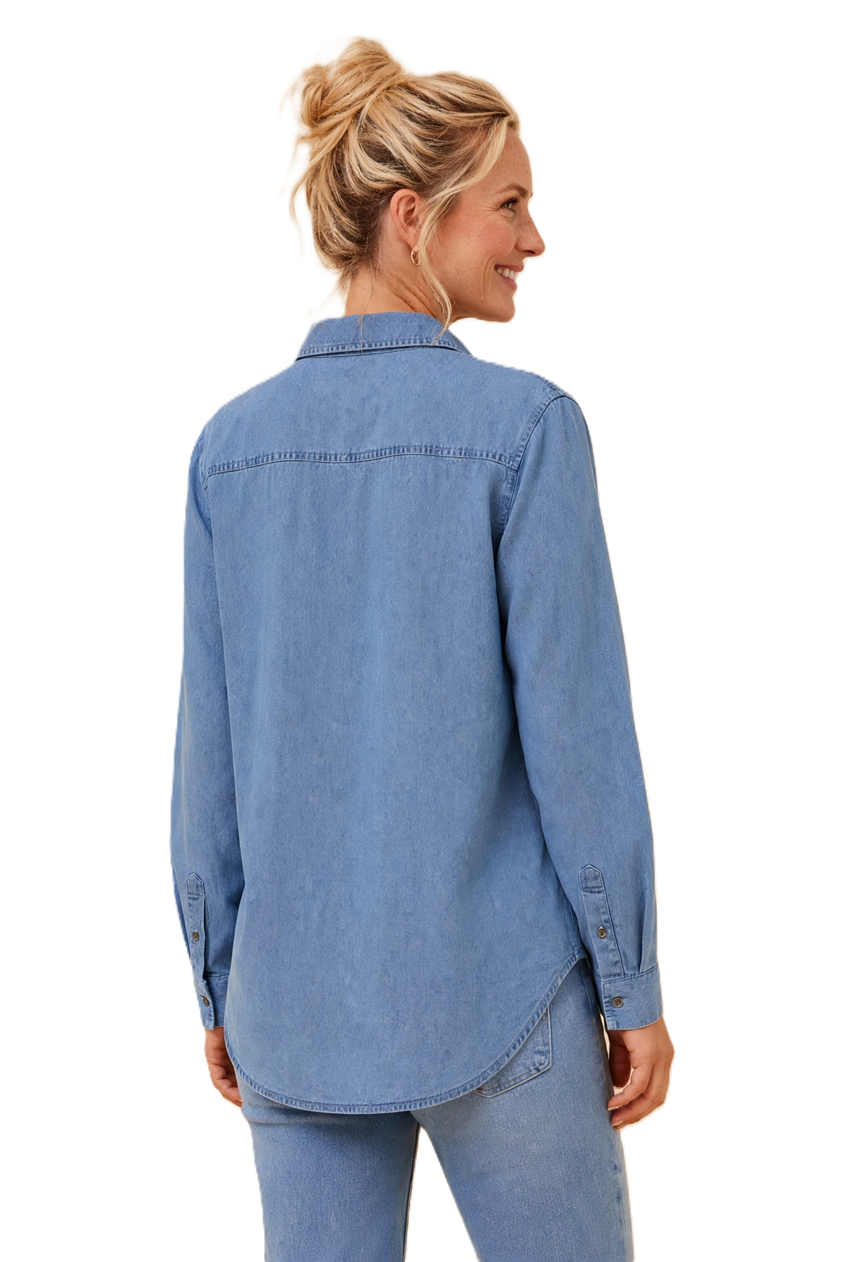 Long Slv Denim Shirt