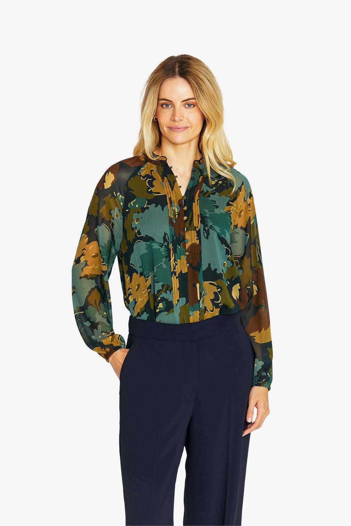 Midnight Botanica Blouse