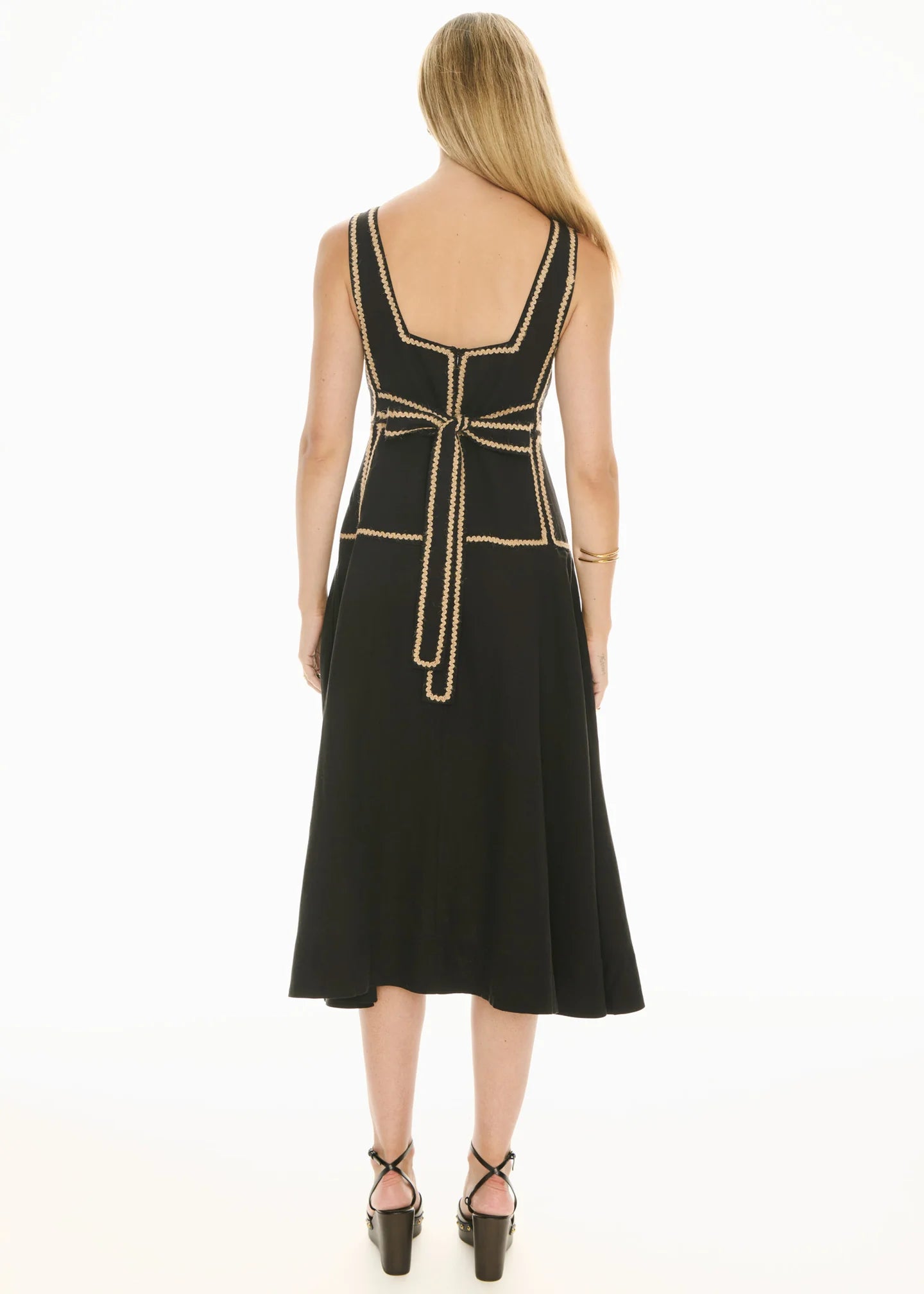 Marlin Raffia Trim Dress