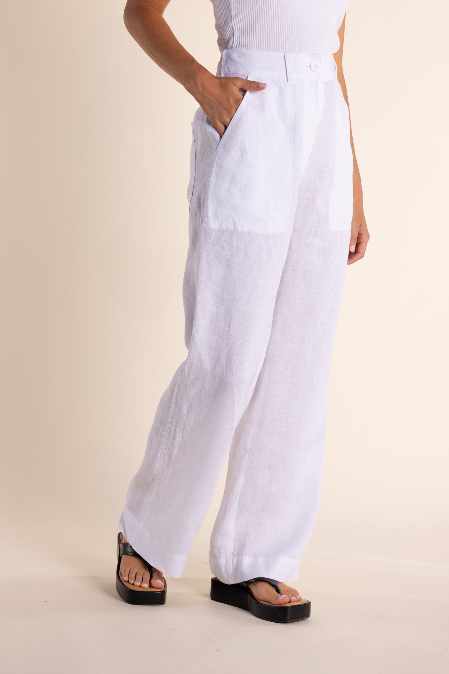 Linen Wide Leg Pant