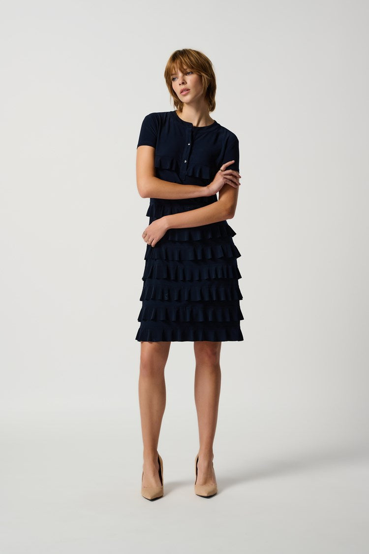 Ruffle Navy Dress