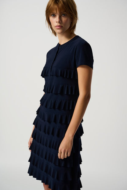 Ruffle Navy Dress