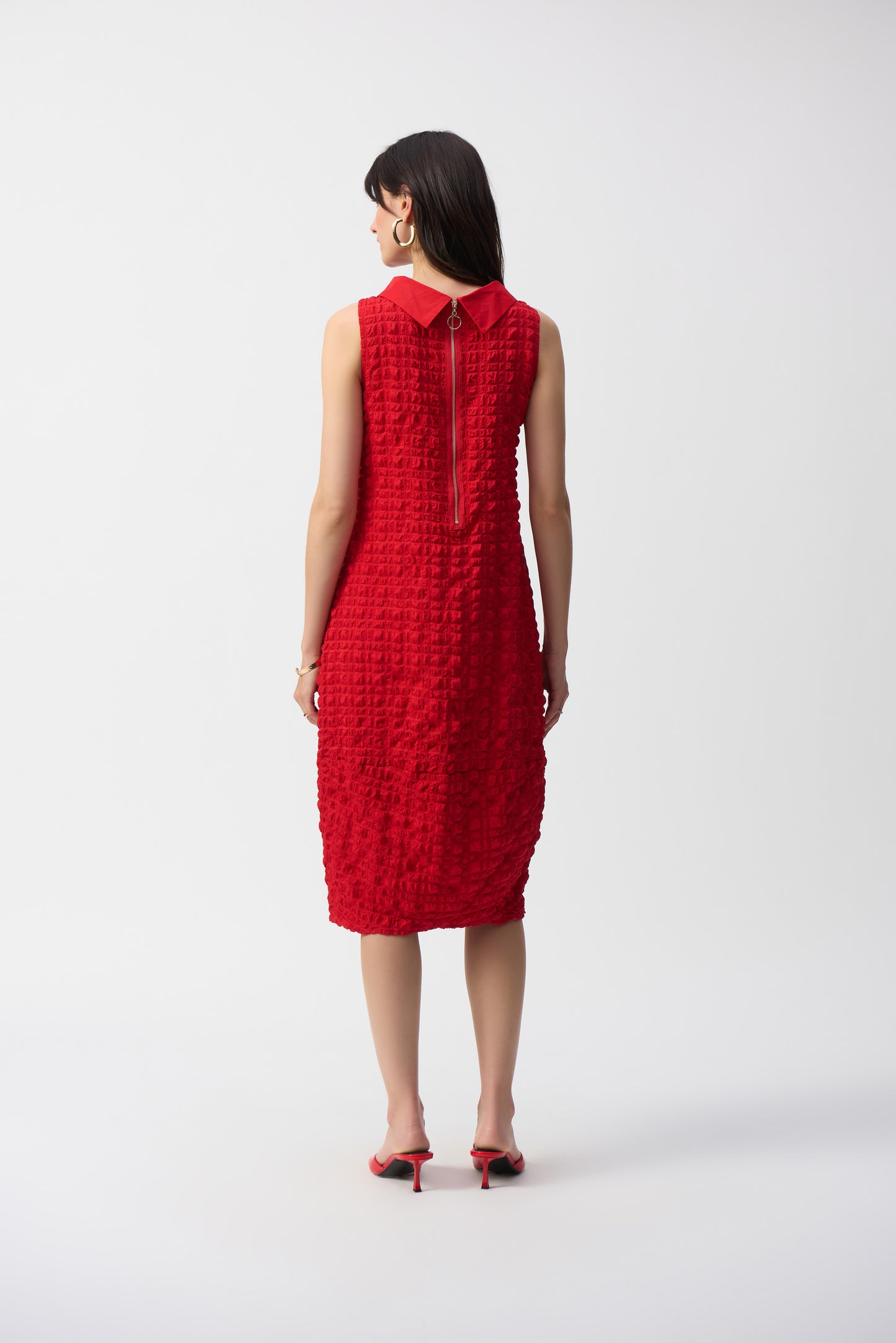 Textured Woven Cocoon Dress