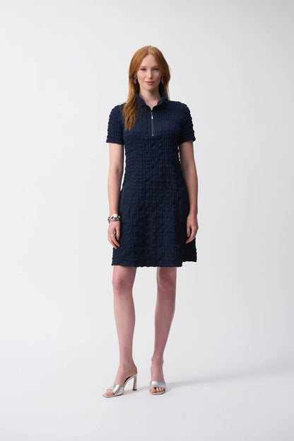 Bubble Jacquard  A-Line Dress