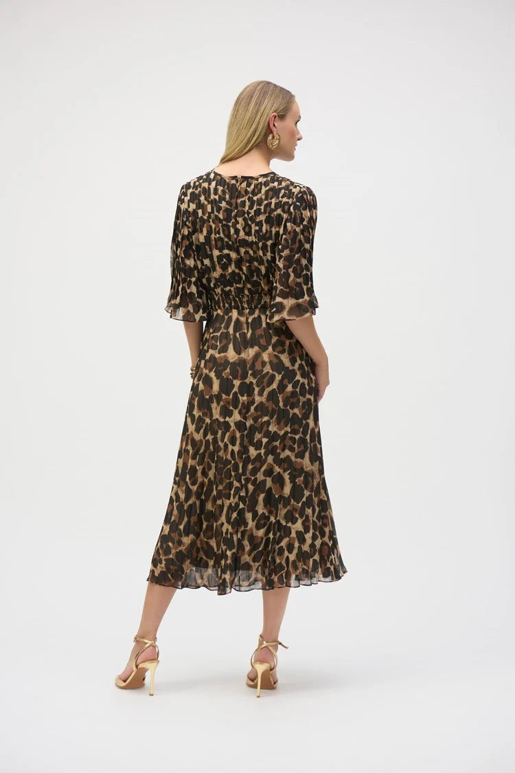 Chiffon Animal Print Fit & Flare Dress