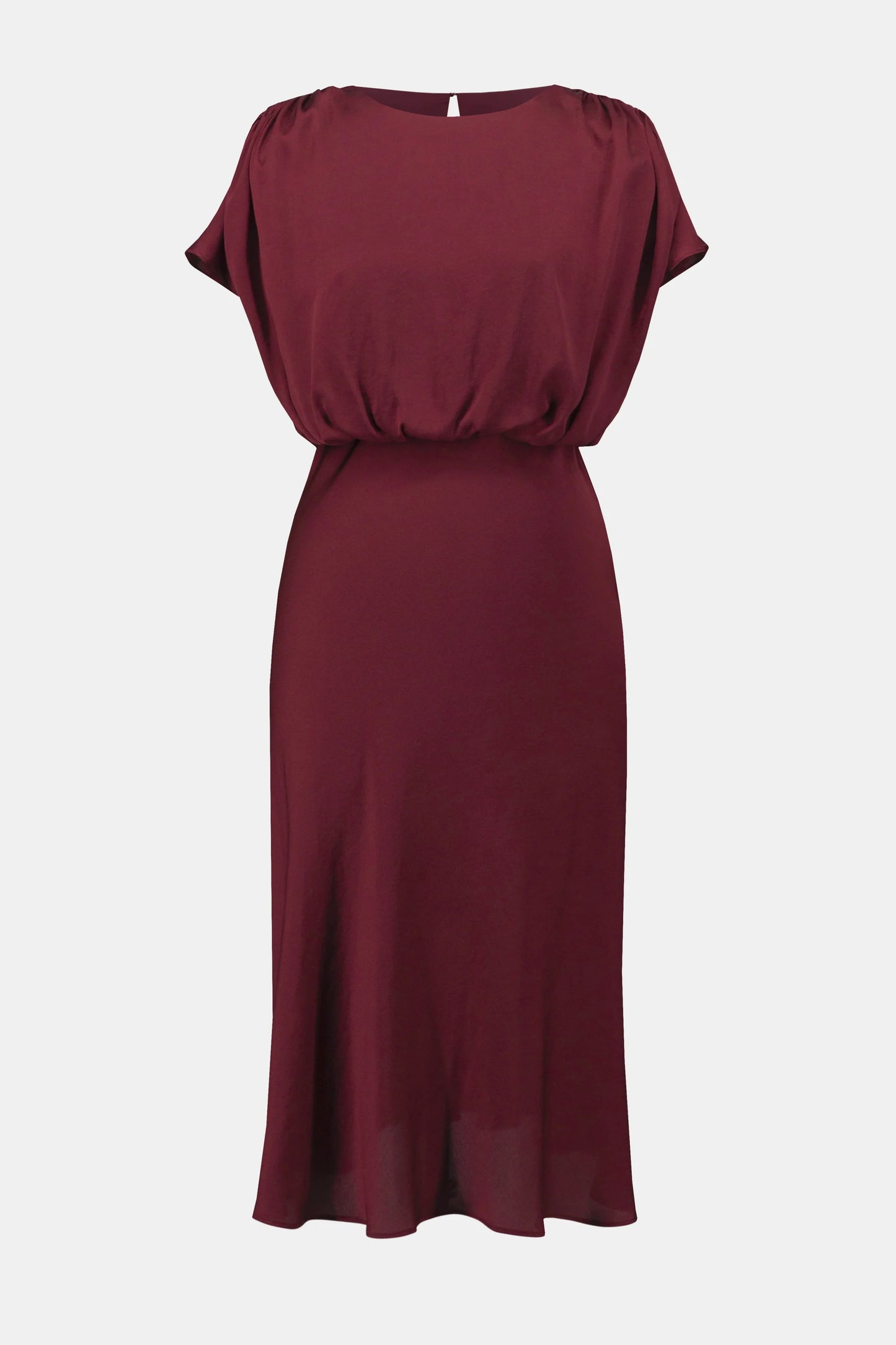 Recycled Satin Blouson A-Line Dress