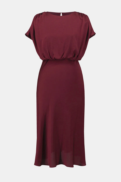 Recycled Satin Blouson A-Line Dress