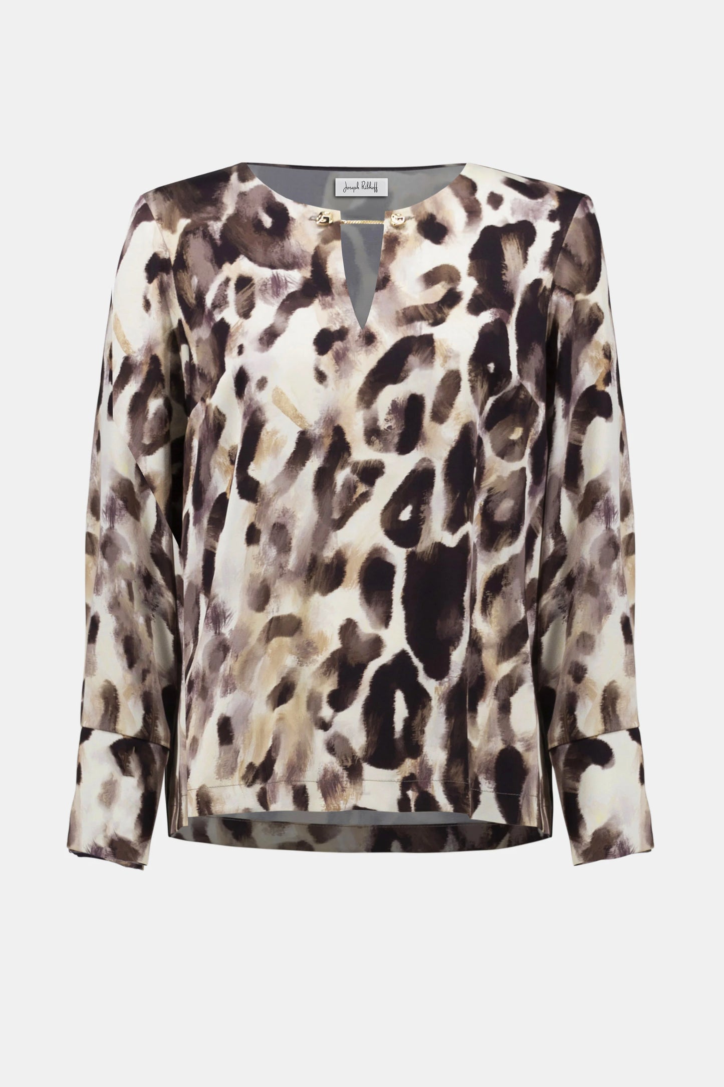 Recycled Satin Animal Print Top