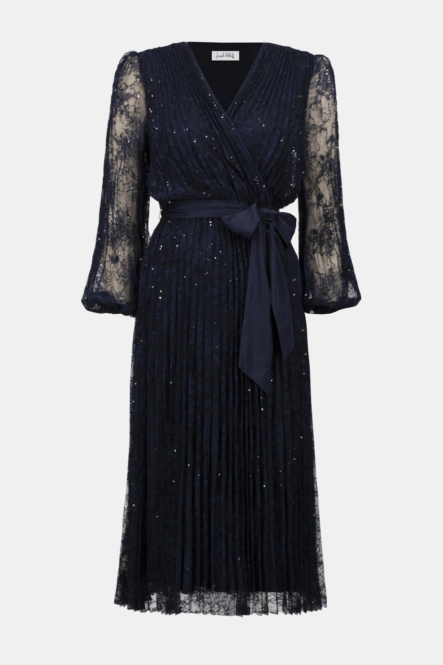 Sequinned Pleated Fit & Flare Dress