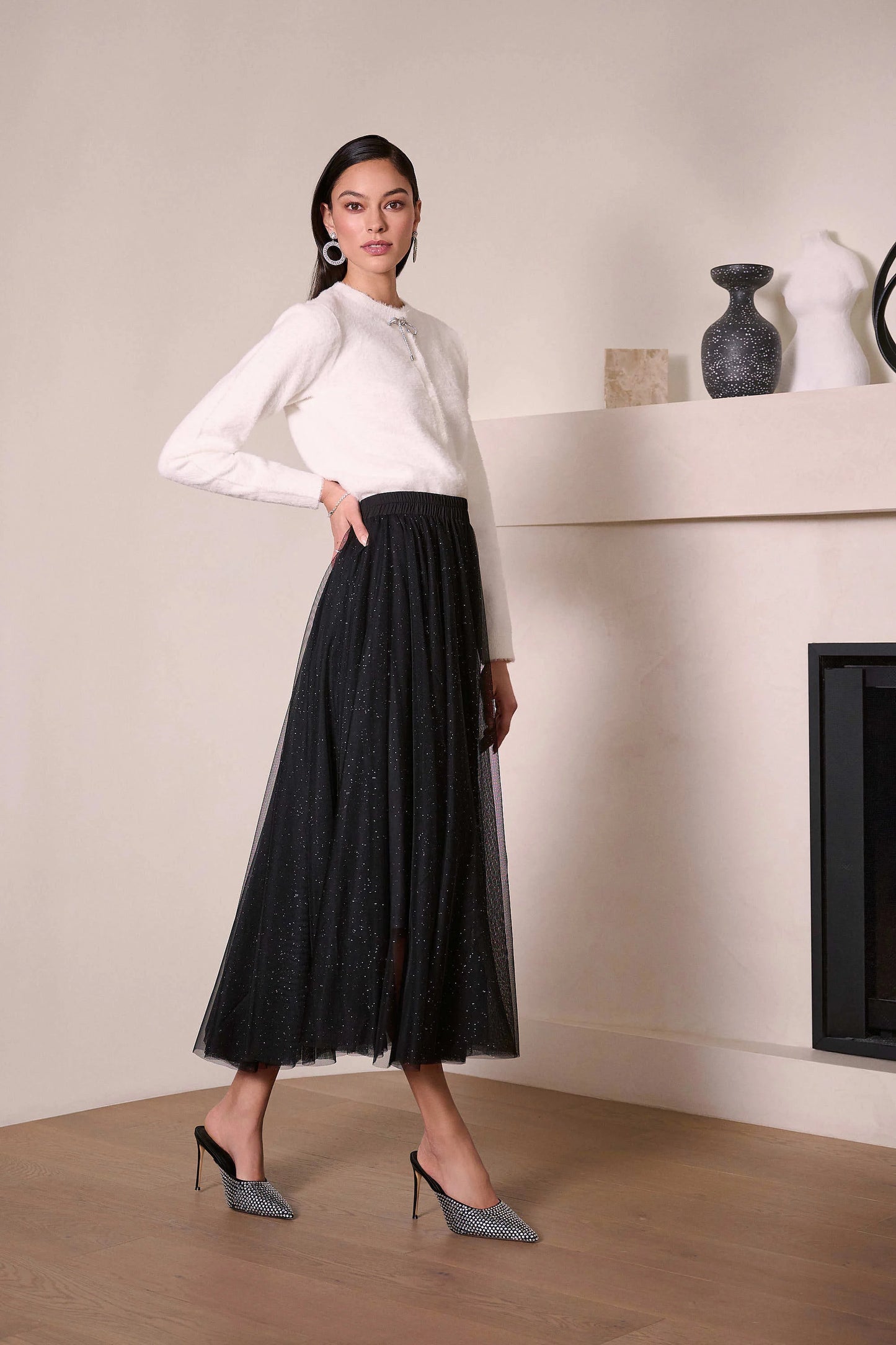 Tulle Flared Skirt