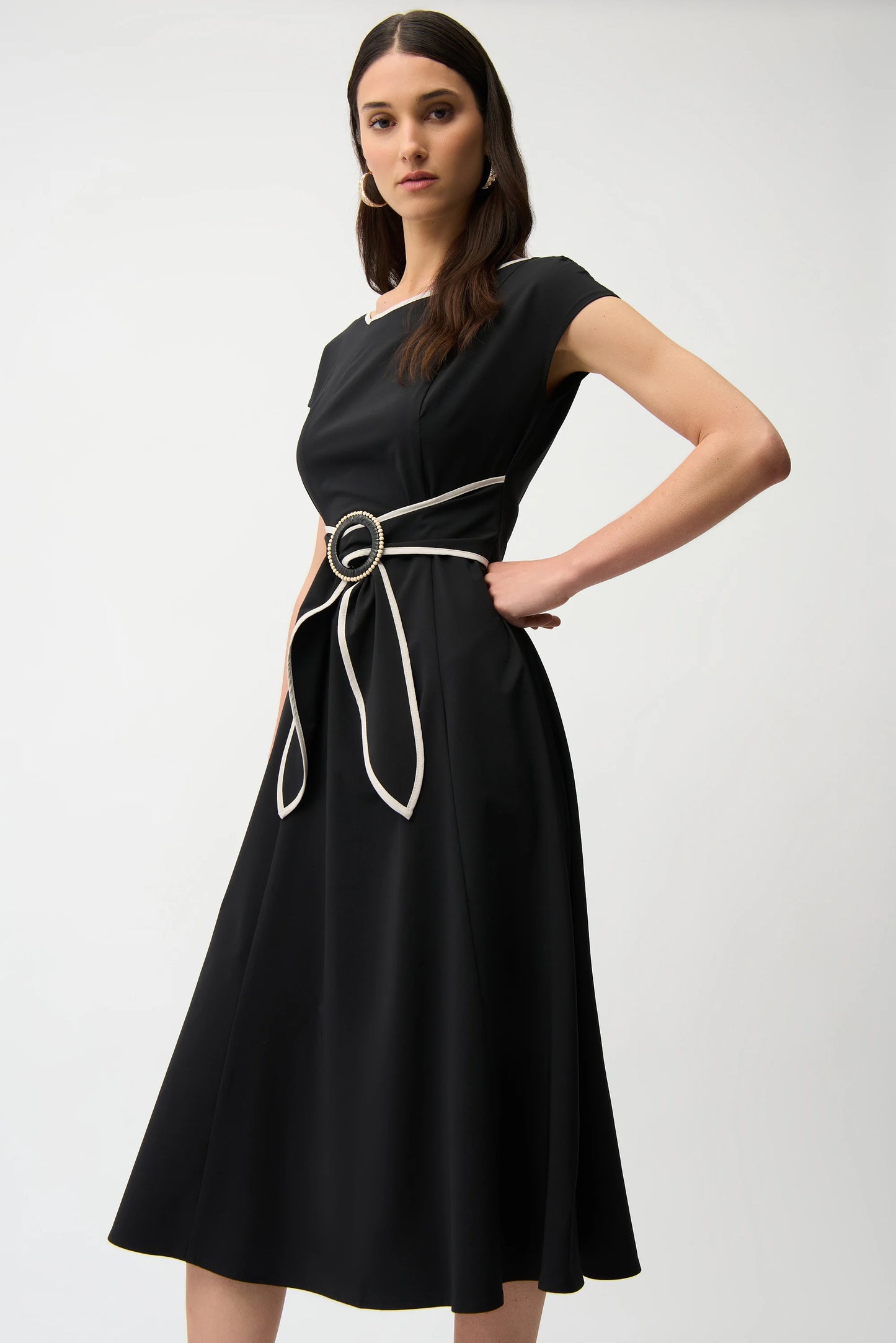Fit & Flare with Contrast Trim Belt