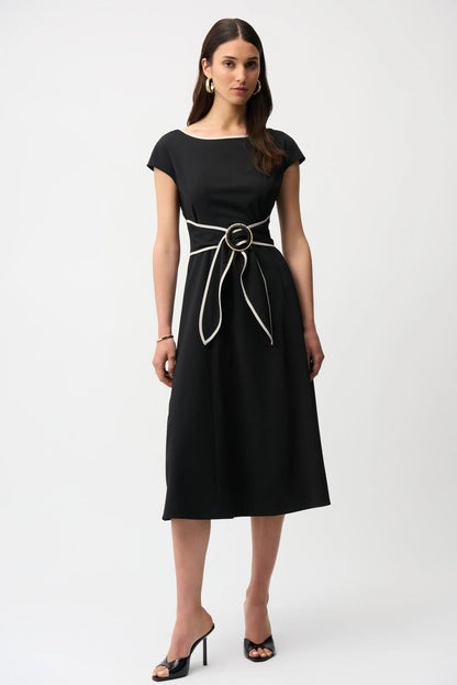Fit & Flare with Contrast Trim Belt