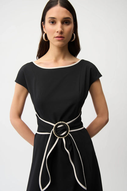Fit & Flare with Contrast Trim Belt