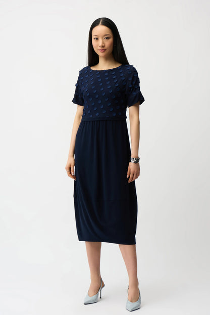 Silky Knit Dot Cocoon Dress