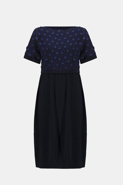 Silky Knit Dot Cocoon Dress