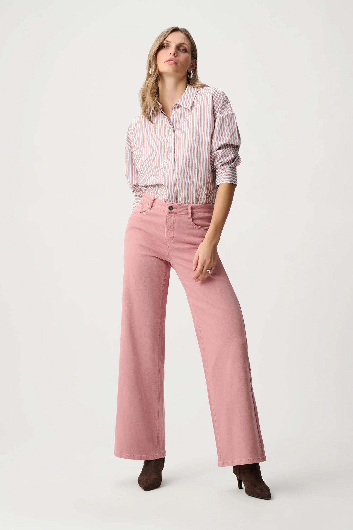 Tencil Stripe Print Boxy Blouse