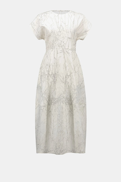 Novelty Abstract Print Cocoon Dress