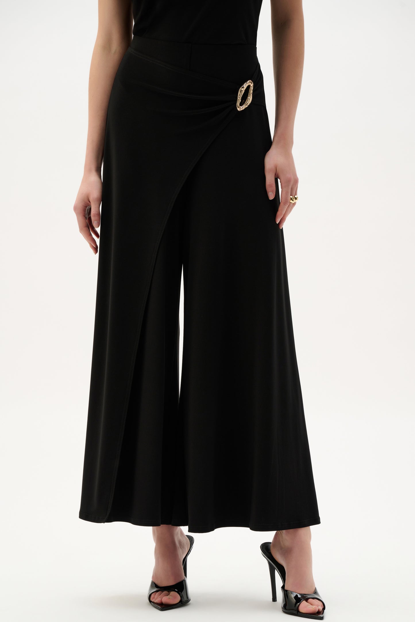 Silky Knit Culotte Pull On Pant