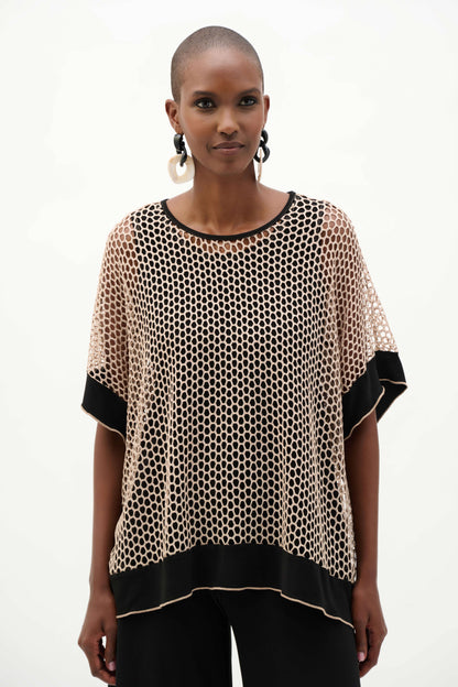 Silky Knit & Mesh Top