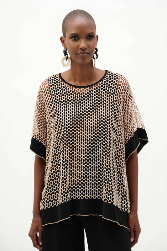 Silky Knit & Mesh Top