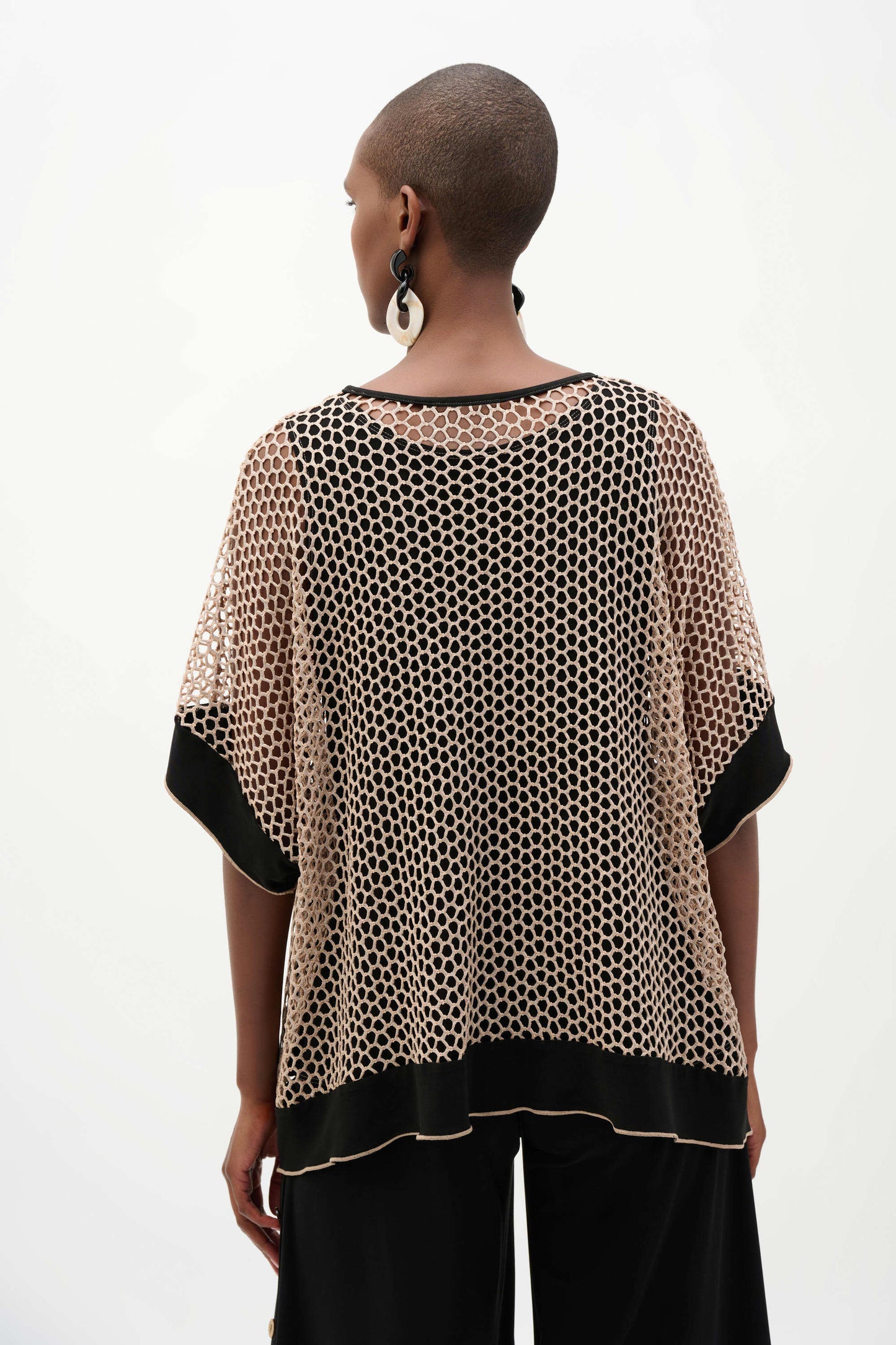 Silky Knit & Mesh Top