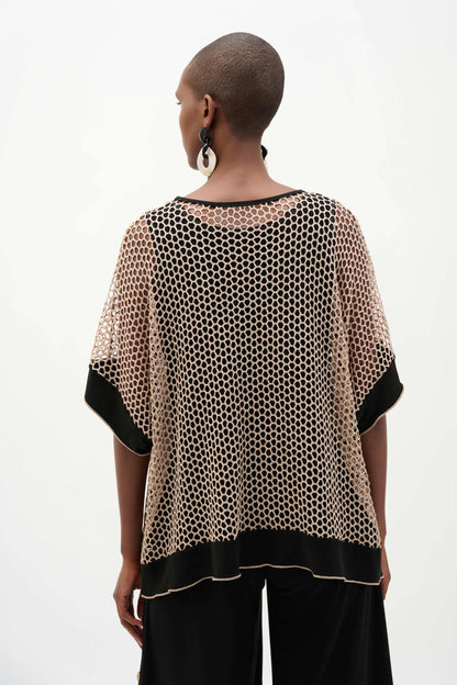 Silky Knit & Mesh Top