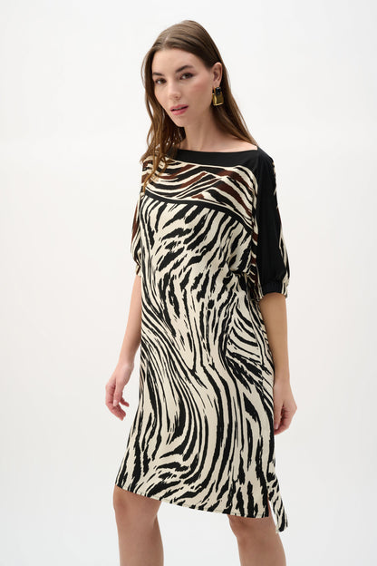 Recycled Woven Animal Print Dress