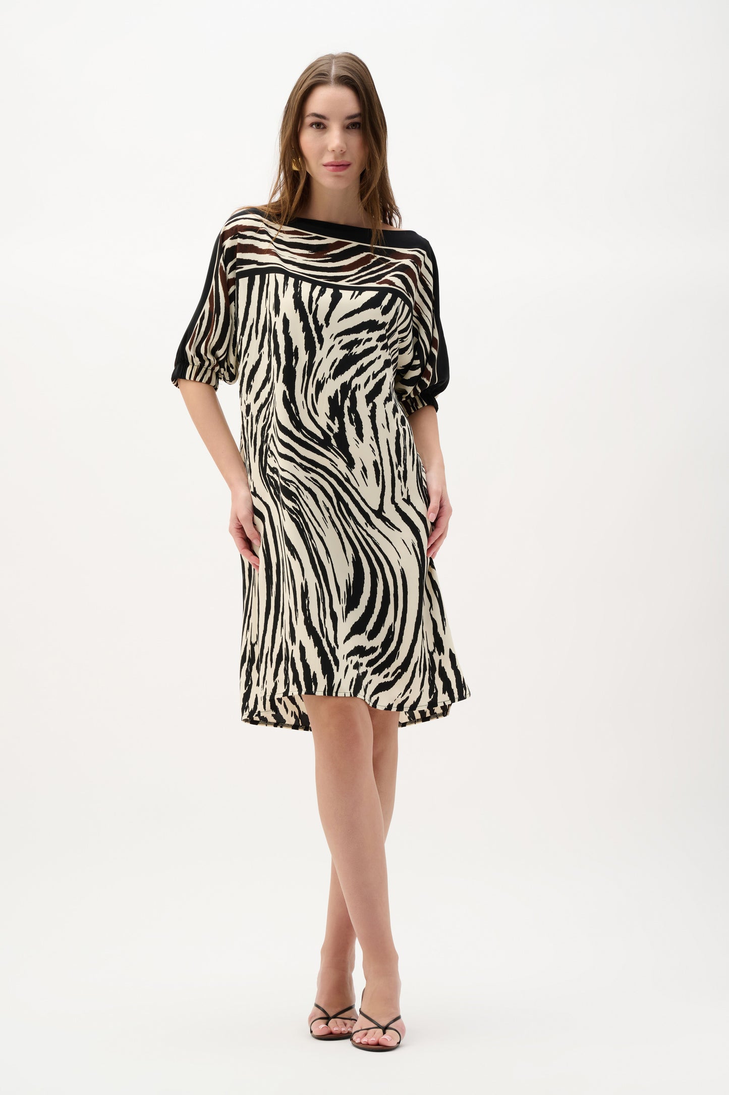 Recycled Woven Animal Print Dress