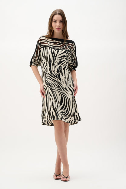 Recycled Woven Animal Print Dress