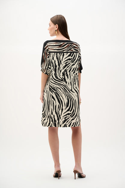Recycled Woven Animal Print Dress