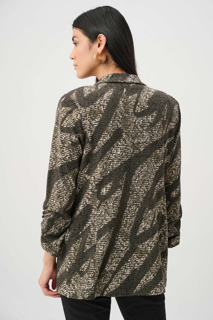 Silky Knit Abstract Blazer