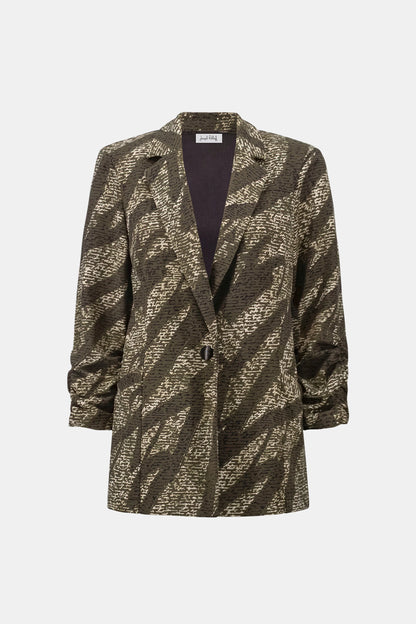 Silky Knit Abstract Blazer
