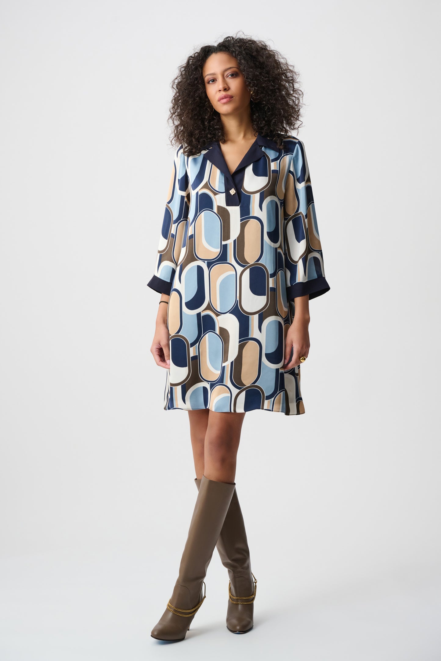 Recycled Satin Trapeze Dress