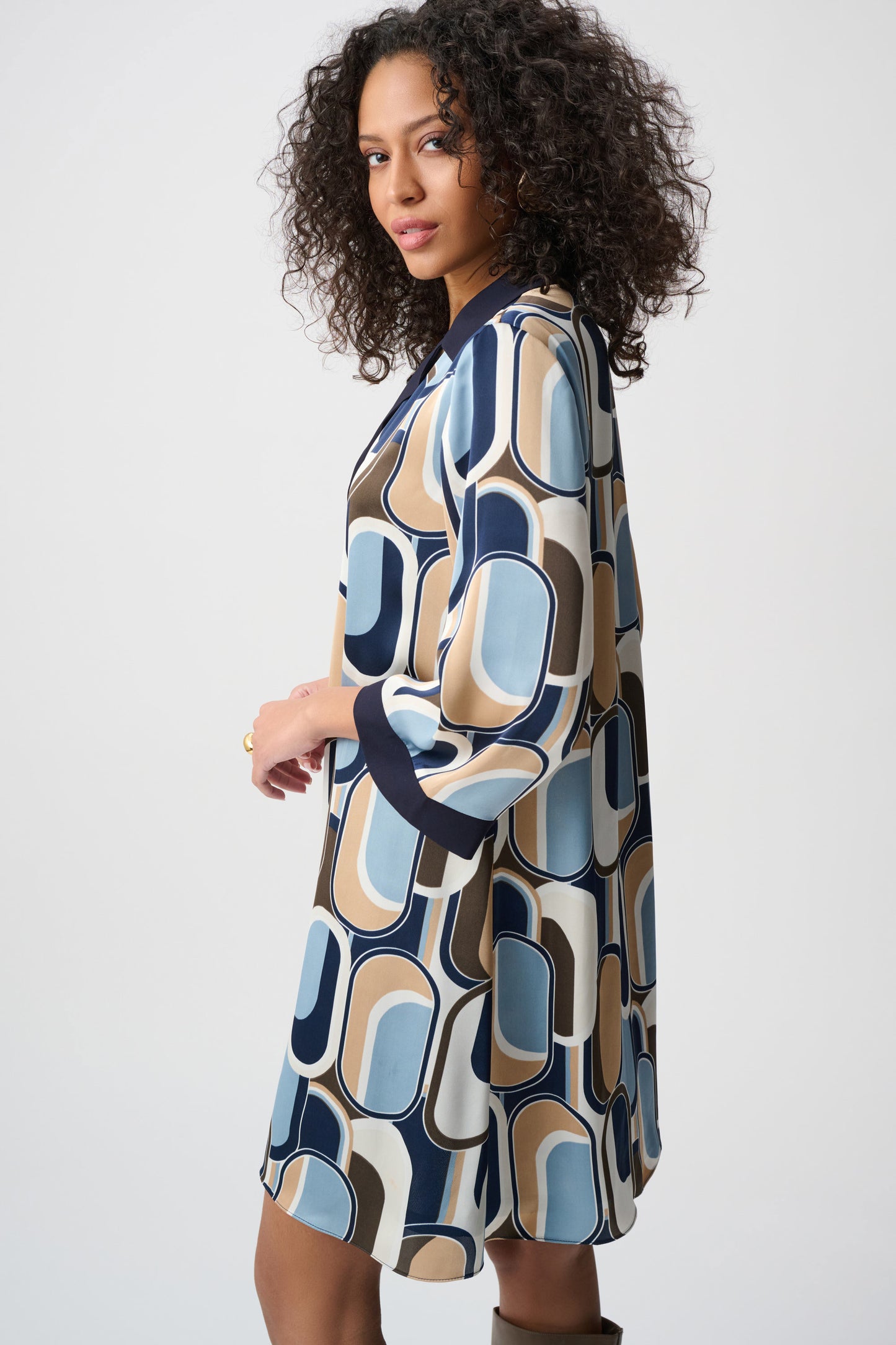 Recycled Satin Trapeze Dress