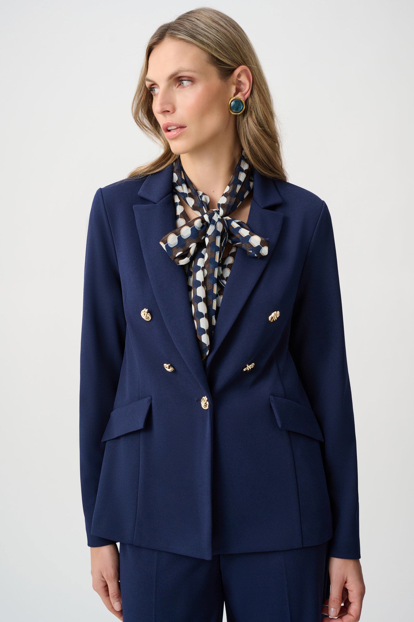 Scuba Crepe Fitted Blazer