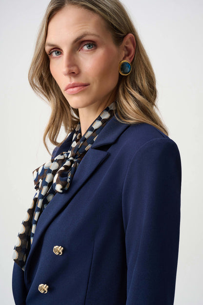 Scuba Crepe Fitted Blazer