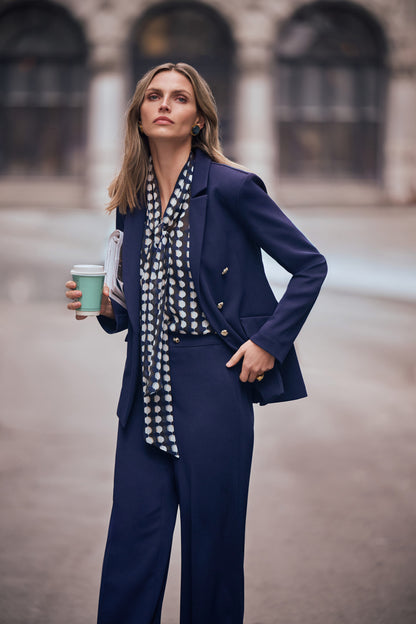 Scuba Crepe Fitted Blazer