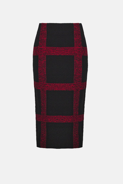 Knit Plaid Skirt