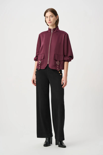 Satin Puff Slv Utility Jacket